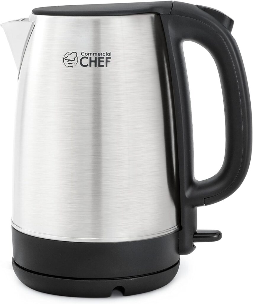 COMMERCIAL CHEF 1.7L Cordless Stainless Steel Kettle