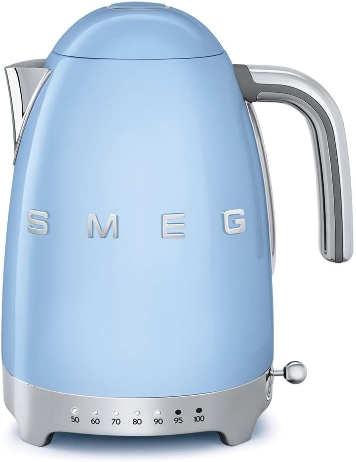 SMEG Pastel Green Stainless Steel 50s Retro Variable Temperature Kettle